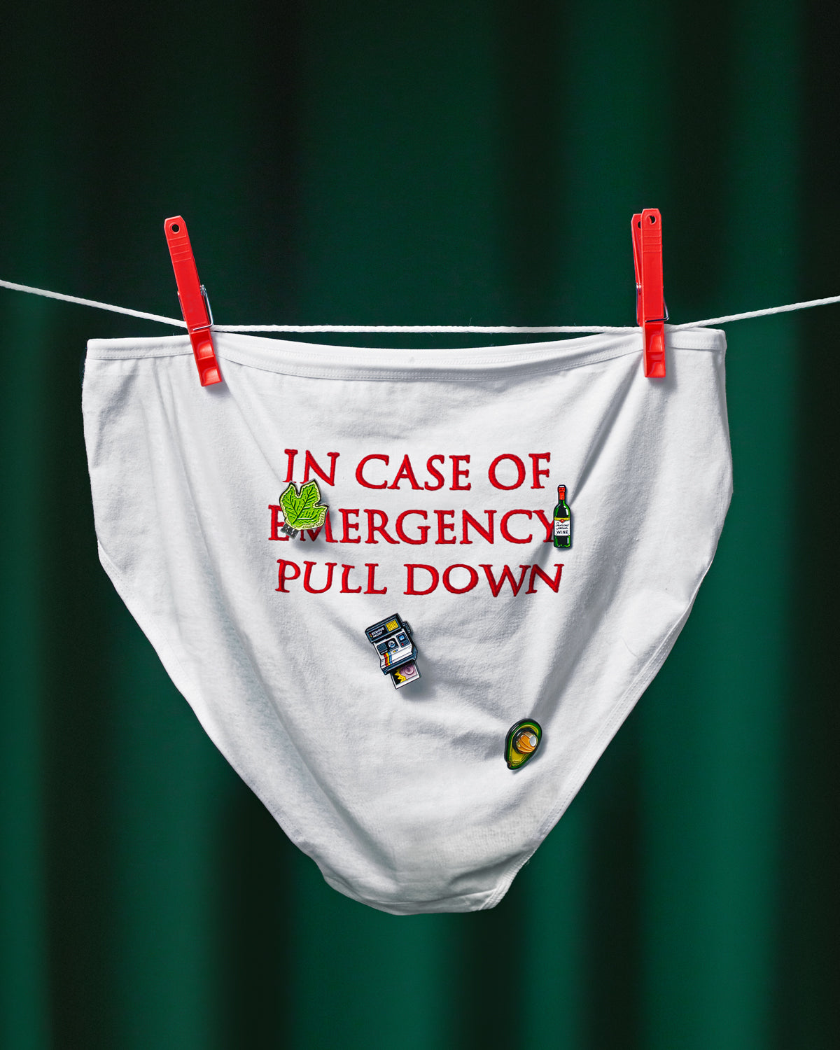 In case of emergency, Pull Down! Funny Naughty Underwear Panties